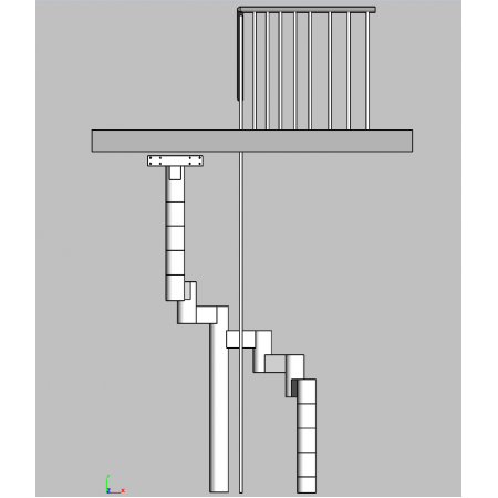 Металлическая лестница между этажами 